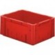 Cutie de stivuire pentru transport L400xP300xH175 mm rosie, sarcina 600kg fara orificiu pentru maner