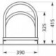 Parker arc biciclete, unilateral, zincat, L 700 mm, 2 locuri