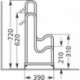 Fahrrad-Standparker einseitig, verzinkt L 700 mm, 2 Platze