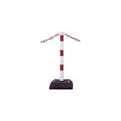 Kettenstander-Set Stahl H950xD60 mm rot/weis 2 Kettenaufnahmen