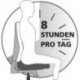 Arbeitsstuhl TEC 50 Sitz Kunstleder schwarz Sitzhohe 590-840 mm mit Gleiter /Fusring