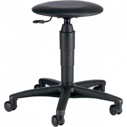 Scaun pivotant TEC 60 scaun din piele artificiala negru inaltime scaun 400-530 mm cu roti